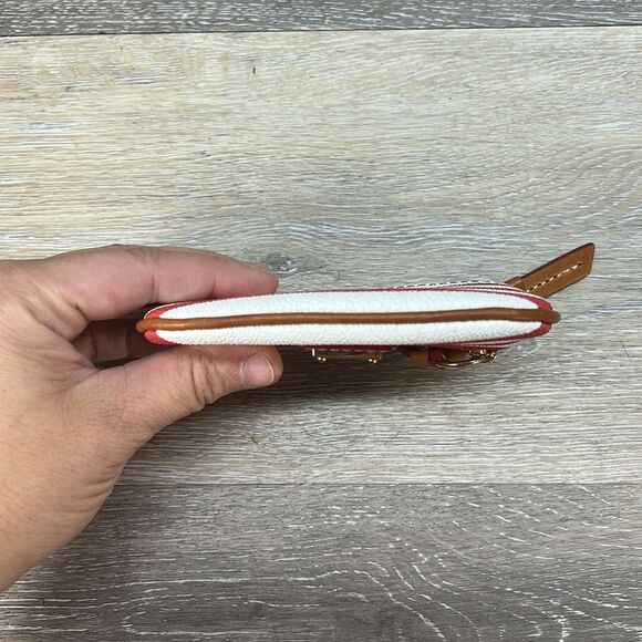 Dooney & Bourke Red and White Striped coin purse - Picture 3 of 10